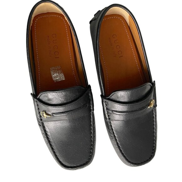 Gucci Mens Black Leather Quentin Moccasin, 752621, Gucci Size UK 6, 6+, 7 - Picture 12 of 13